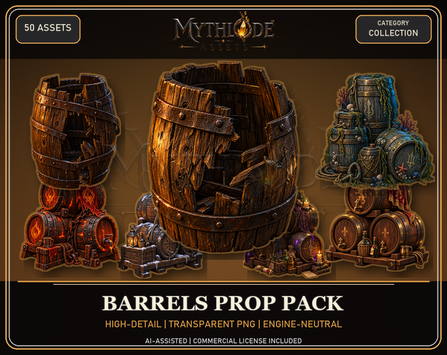 MYTHLODE Barrels Prop Pack storefront cover