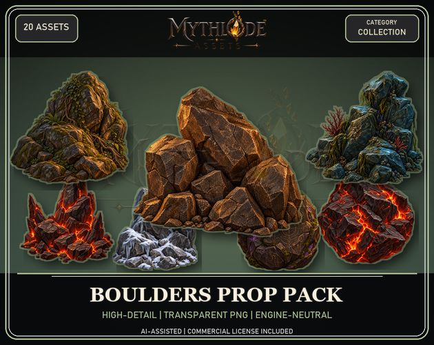 MYTHLODE Boulders Prop Pack storefront cover