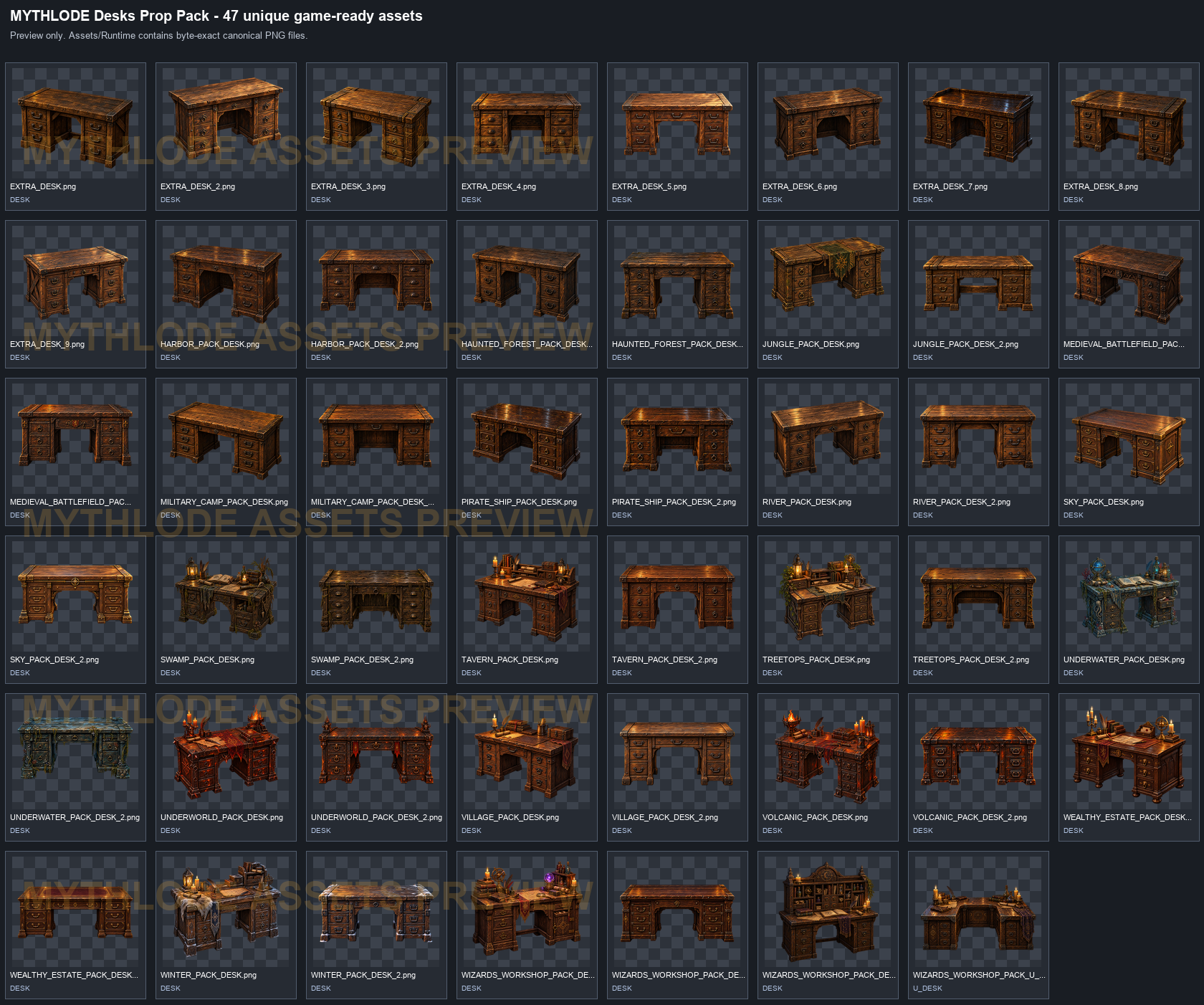MYTHLODE Furniture Prop Pack watermarked preview 2