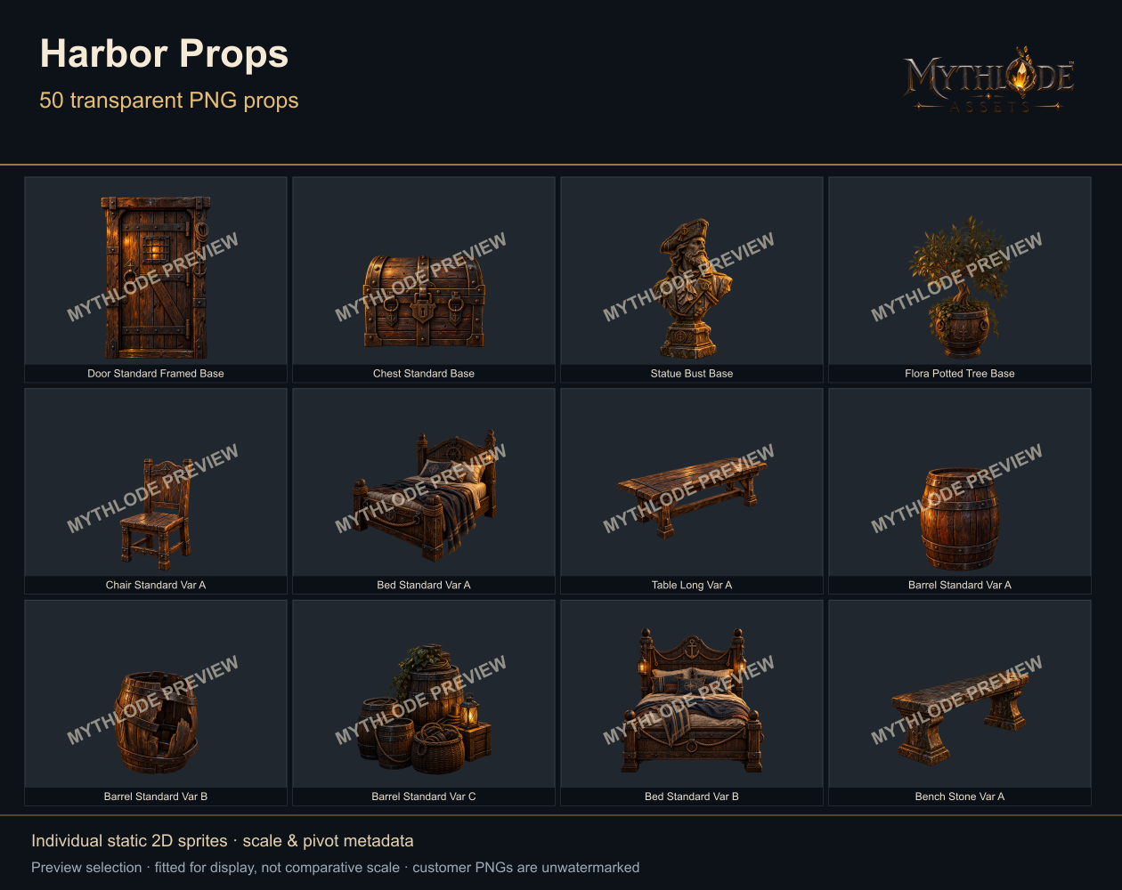 MYTHLODE Harbor Prop Pack watermarked cover selection