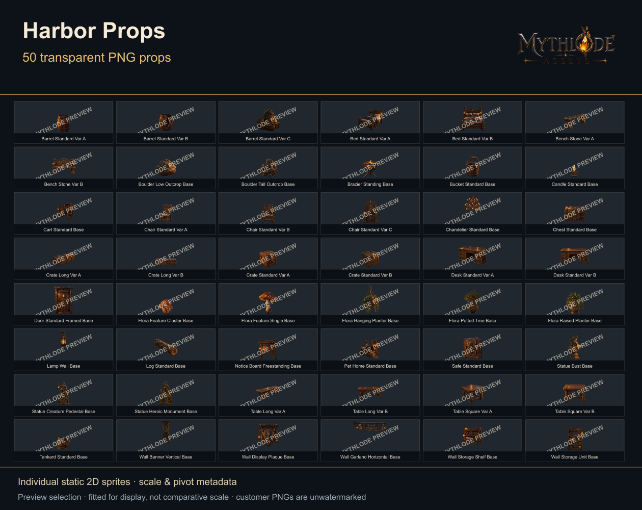MYTHLODE Harbor Prop Pack watermarked gallery selection