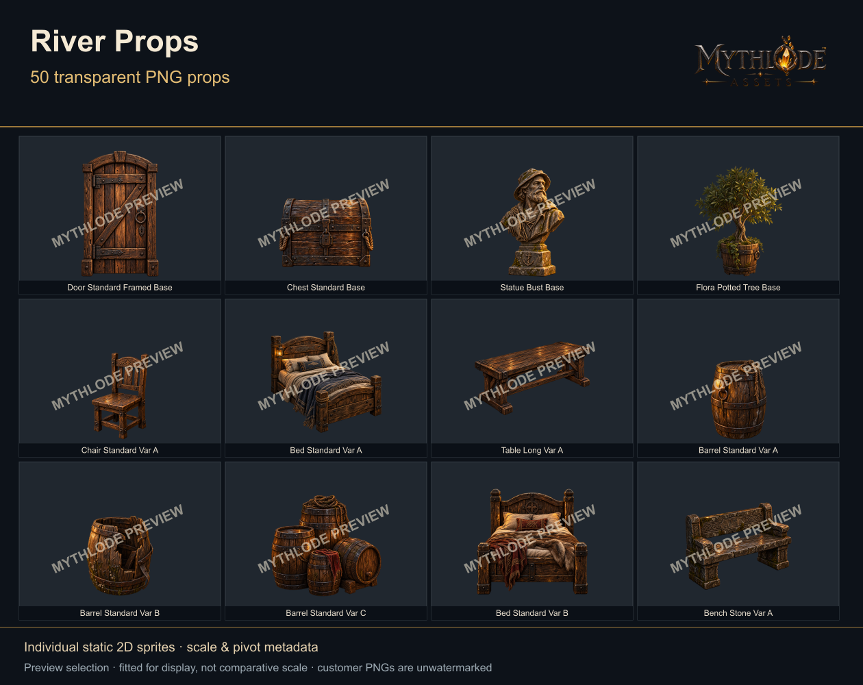 MYTHLODE River Prop Pack watermarked cover selection