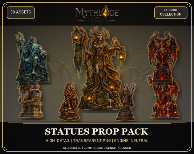 MYTHLODE Statues Prop Pack storefront cover