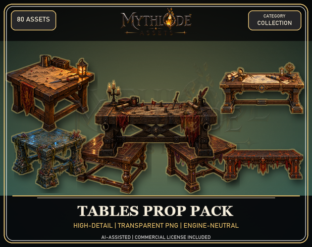 MYTHLODE Tables Prop Pack storefront cover