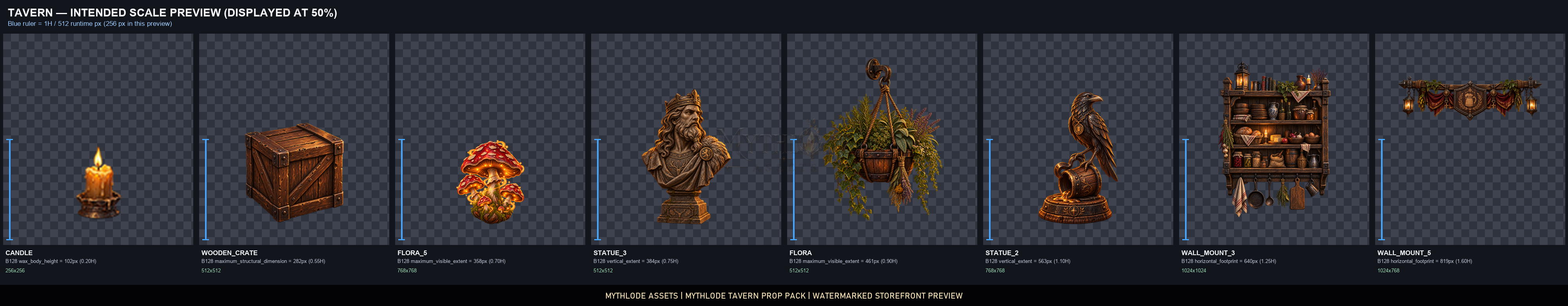 MYTHLODE Tavern Prop Pack watermarked intended-scale preview