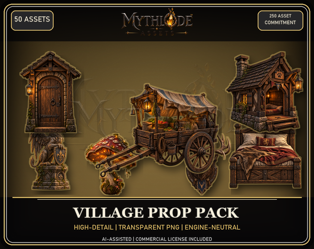 MYTHLODE Village Prop Pack storefront cover